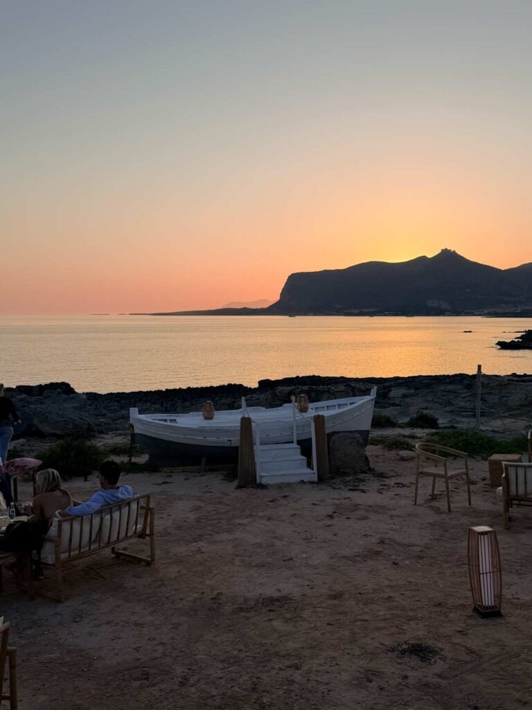 Il mare al tramonto da Fenix Favignana